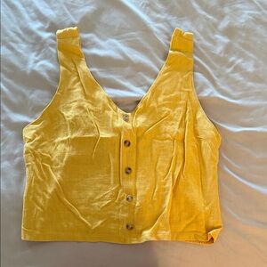 Yellow Button-Up Women's Top